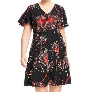 London Times Fit Flare Plus Size Cocktail Dress